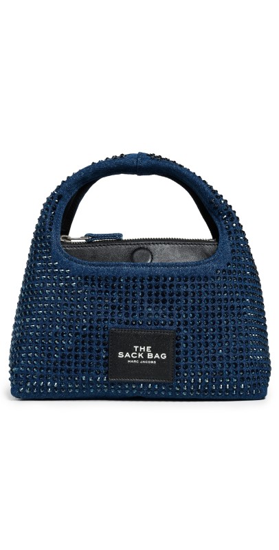 Marc Jacobs The Mini Sack Bag Dark Wash Crystal