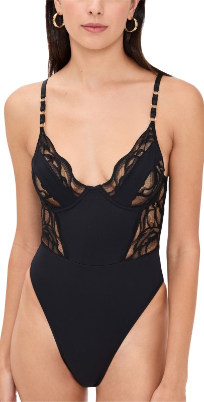 Hanky Panky Hanky Panky x Lexi Wood Tiffany Teddy Black