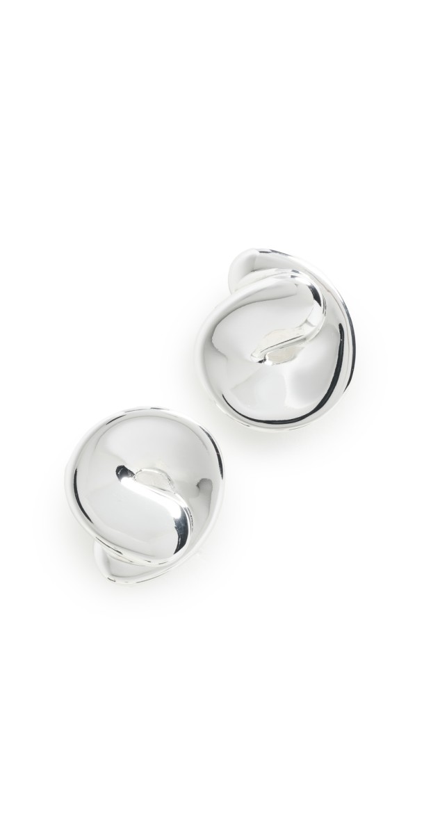 Jenny Bird Rio Button Earrings Silver