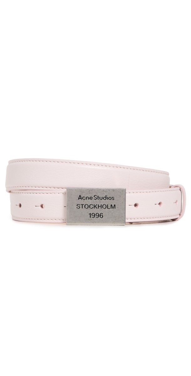 Acne Studios 1996 Logo Plaque Belt Powder Pink