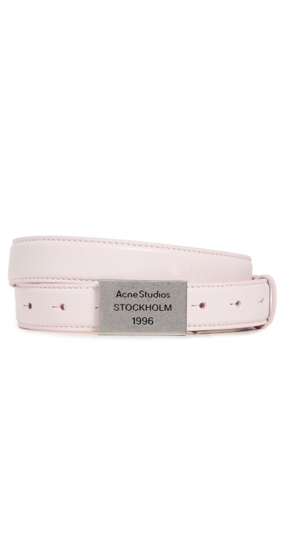 Acne Studios 1996 Logo Plaque Belt Powder Pink