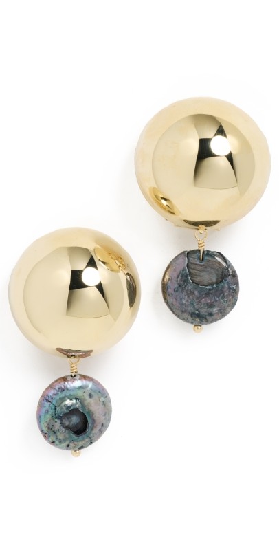 Rachel Comey Chute Earrings Gold/Peacock Pearl