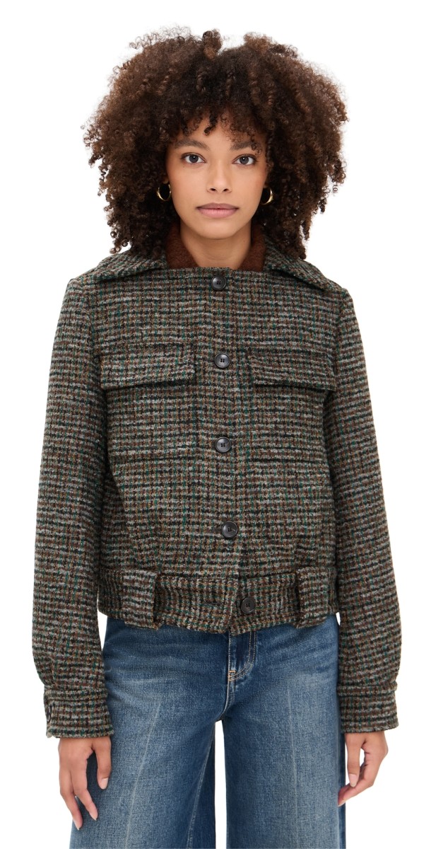 A. L.C. Chase Jacket Cognac/Forest