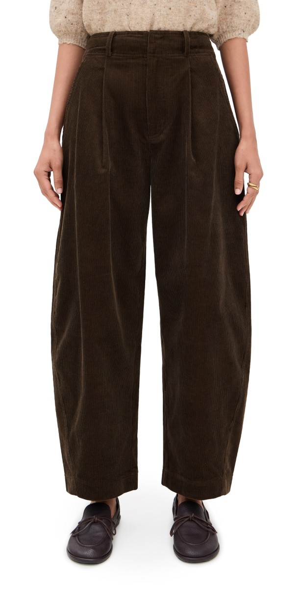 Apiece Apart Bari Crop Corduroy Trousers Carob