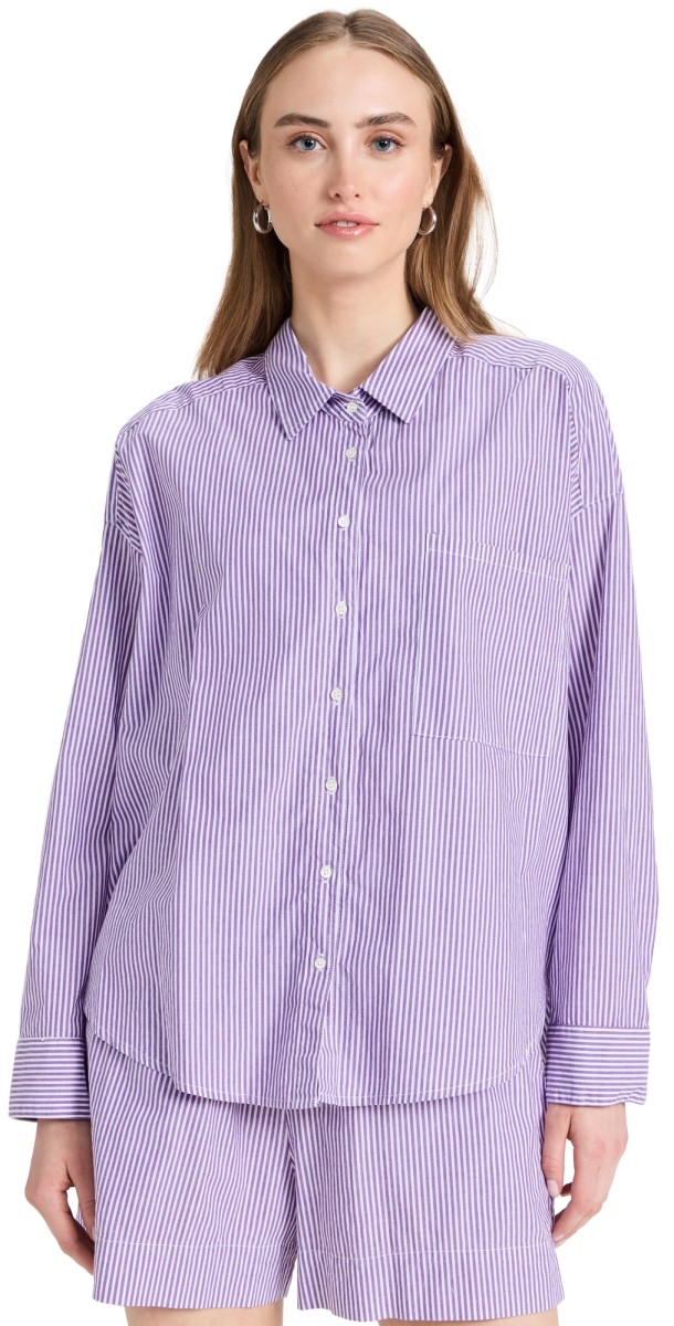 XIRENA Jordy Shirt Plum Stripe