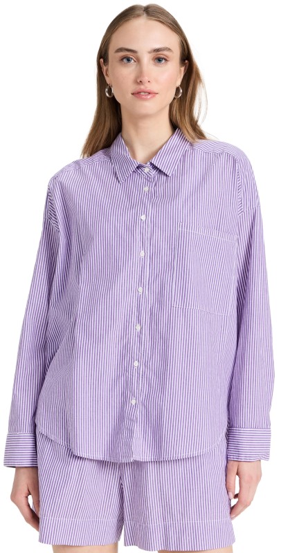 XIRENA Jordy Shirt Plum Stripe