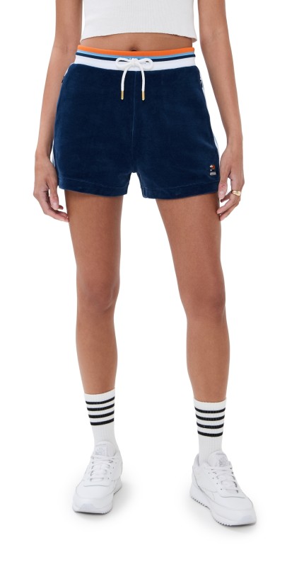 Casablanca Velour Shorts Navy