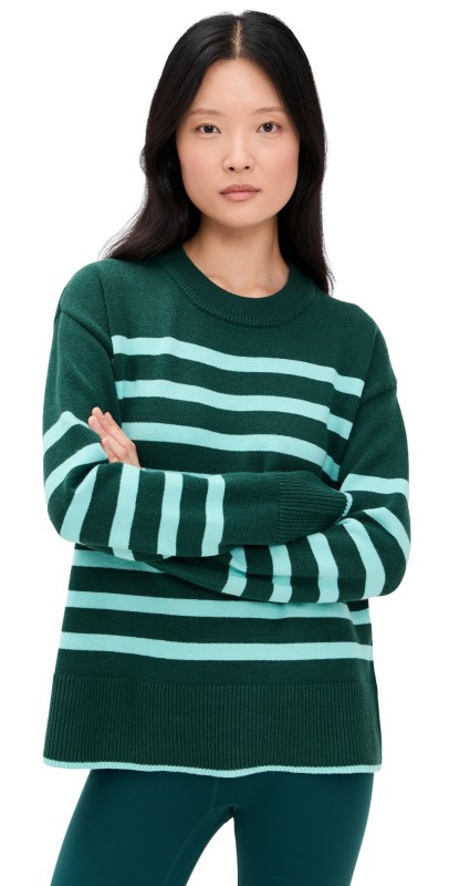 Addison Bay Carlyle Crew Neck Pullover Ivy/Mint