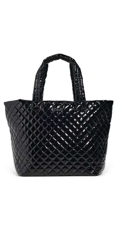 MZ Wallace Large Metro Tote Deluxe Black Lacquer