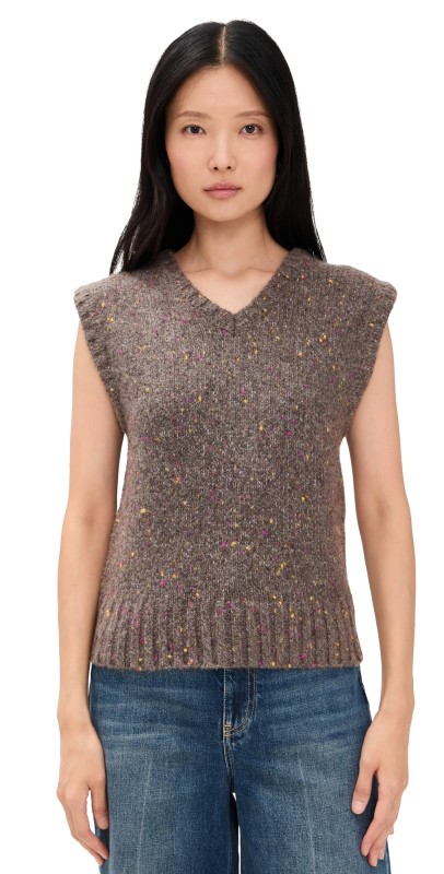 ASTR the Label Taytum Sweater Vest Charcoal Multi