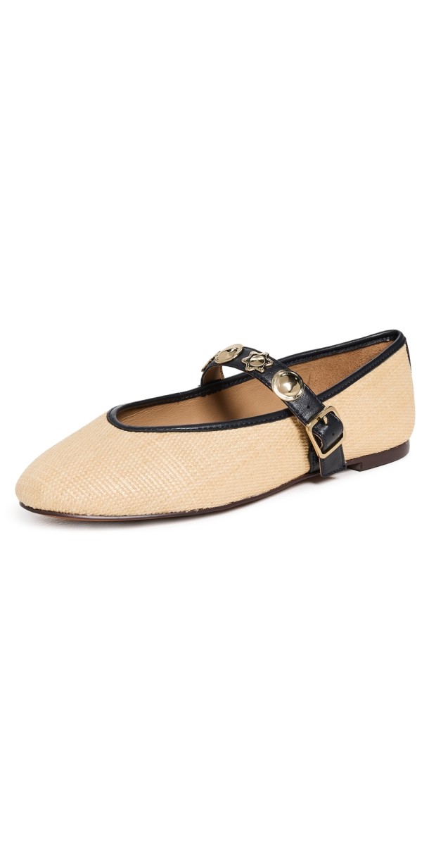 Madewell Hera Medallion Mary Janes Natural Multi