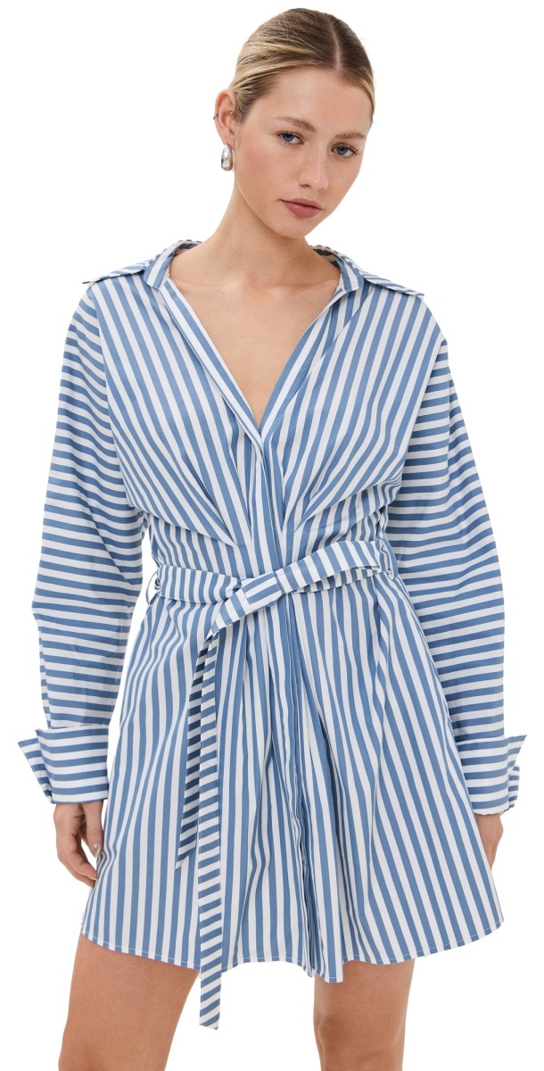 TWP Brooke Dress White/Vintage Denim