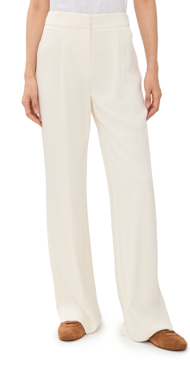 Veronica Beard Robinne Wide Leg Pants Dove