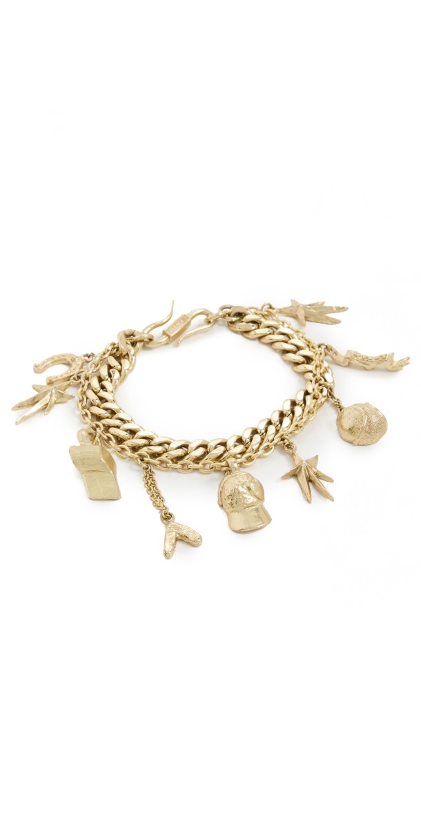 ALÉMAIS Team Spirit Charm Bracelet Gold