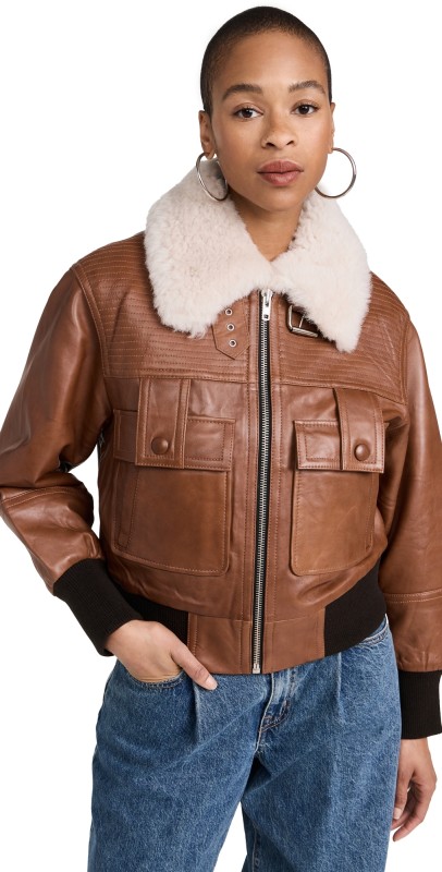 STAND STUDIO Liza Jacket Brown