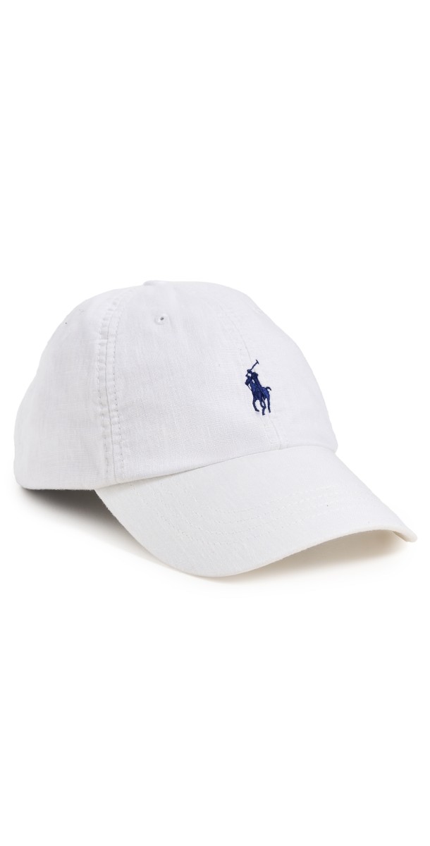 Polo Ralph Lauren Cotton Linen Classic Sport Cap Deckwash Whit