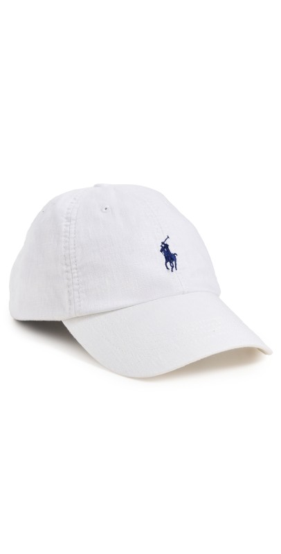 Polo Ralph Lauren Cotton Linen Classic Sport Cap Deckwash Whit