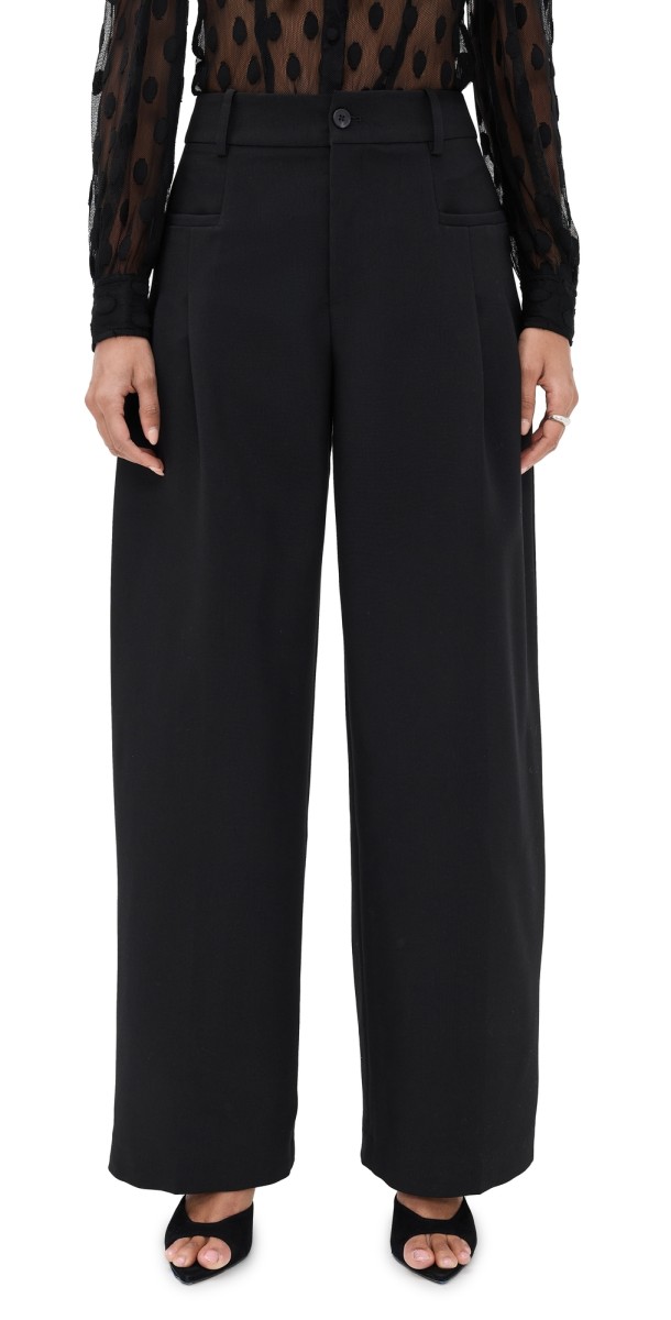 ALIGNE Genevieve Pleat Trousers Black