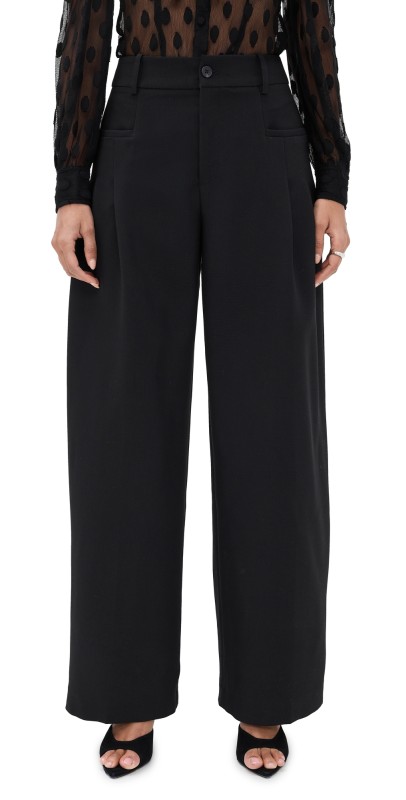 ALIGNE Genevieve Pleat Trousers Black