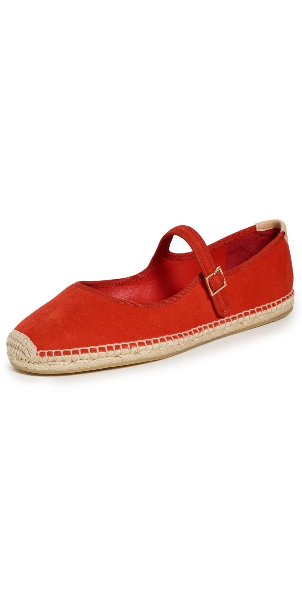 Tory Burch Mary Jane Espadrilles Blazing Red/Natural