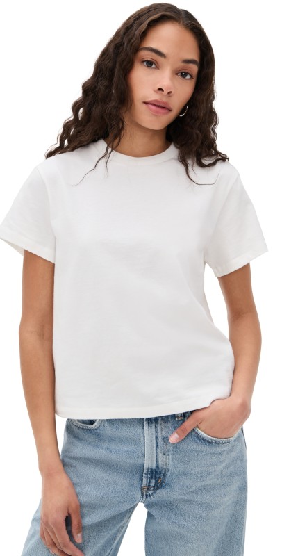 Reformation Rowan Crew Tee White