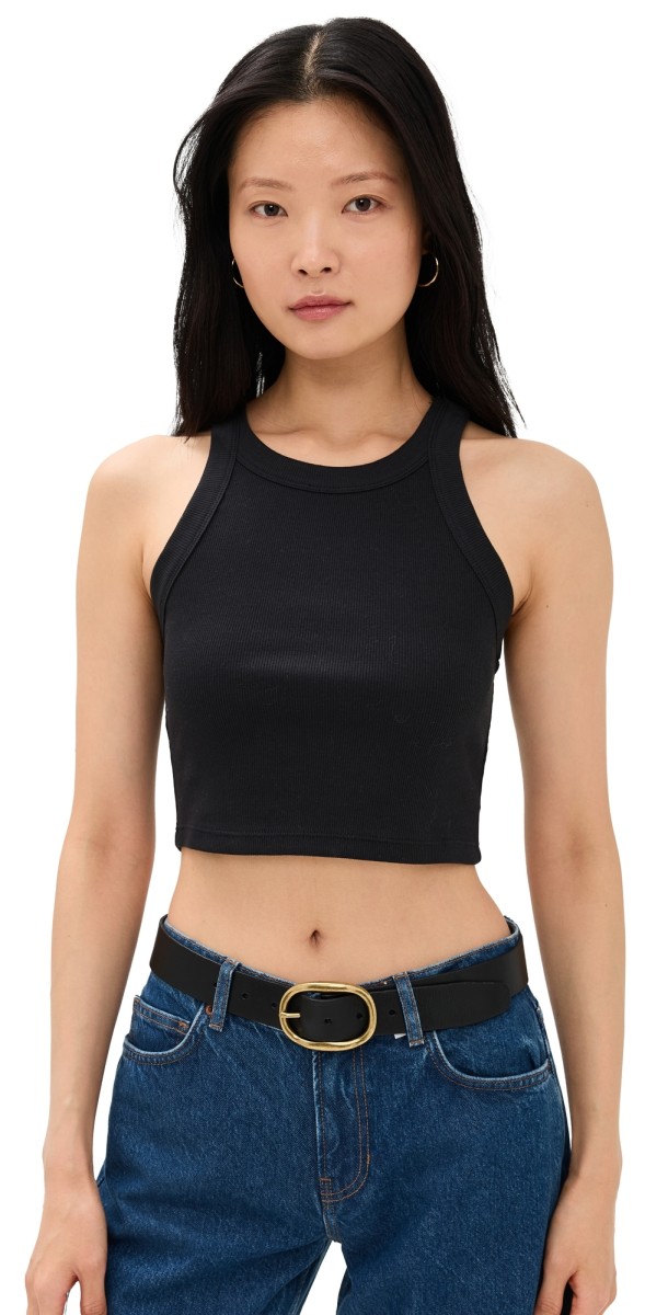 Reformation Tasha Cropped Tank Black