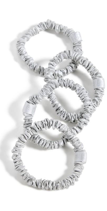 Slip Skinny Scrunchies Silver