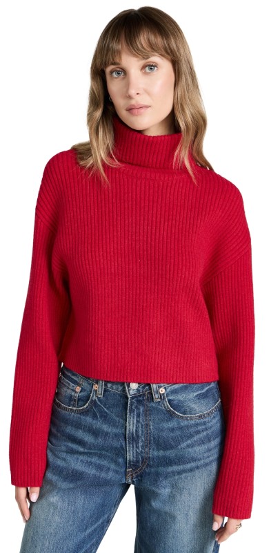 Line & Dot Scarlet Sweater Scarlet