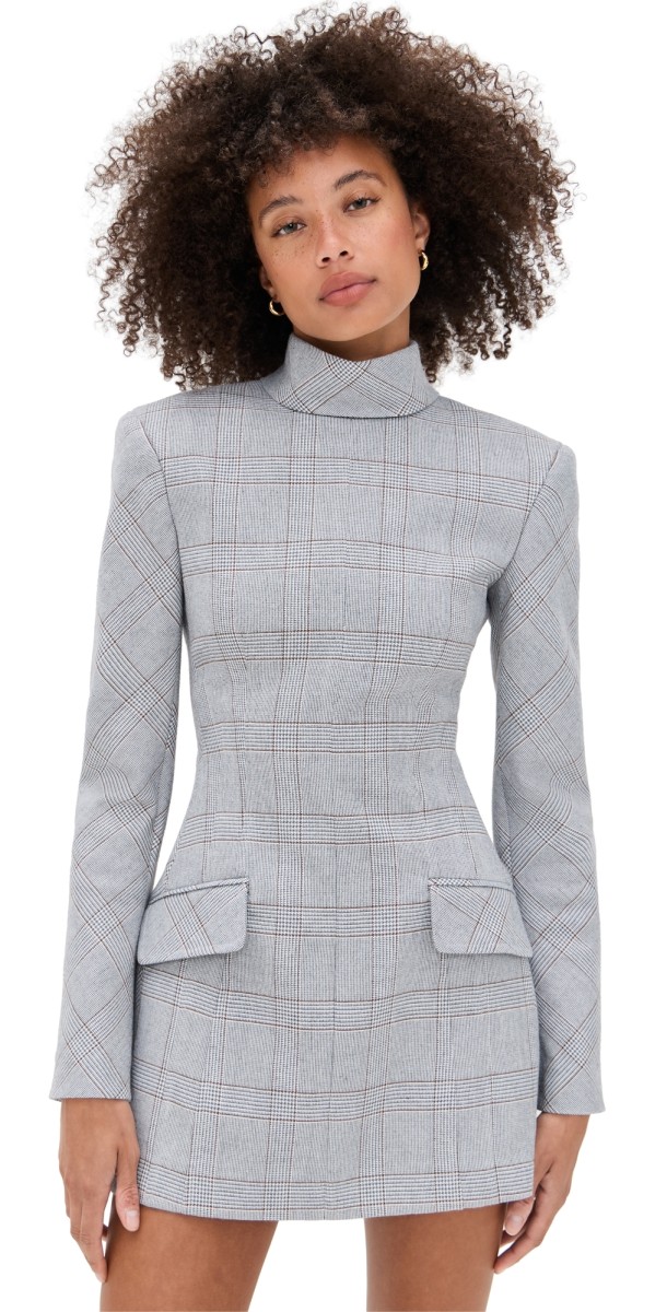 AKNVAS Toni Plaid Dress Grey Plaid