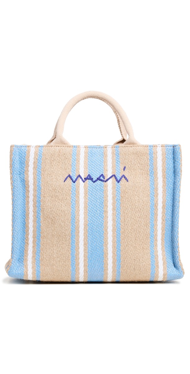 Marni Small Basket Bag Cigar/Opal/Lily Whit