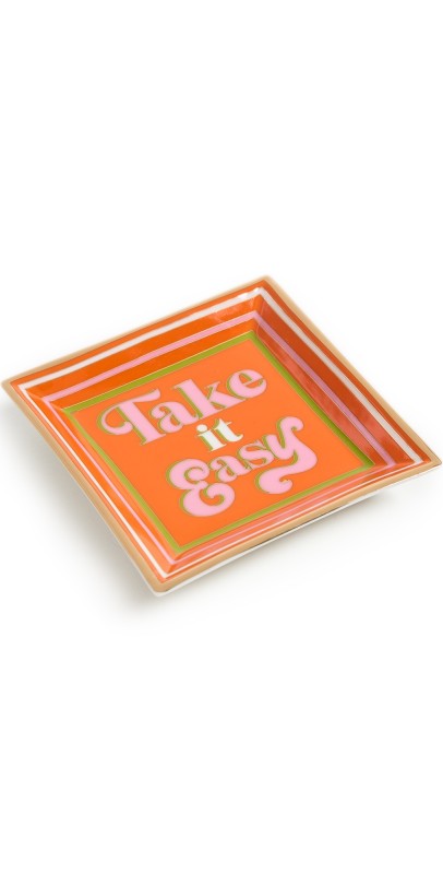 Jonathan Adler Take It Easy Square Tray Orang