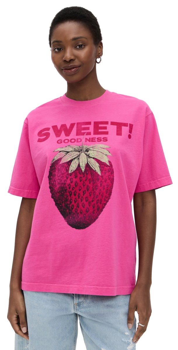Free People Harvest Vintage Wash Tee Strawberry