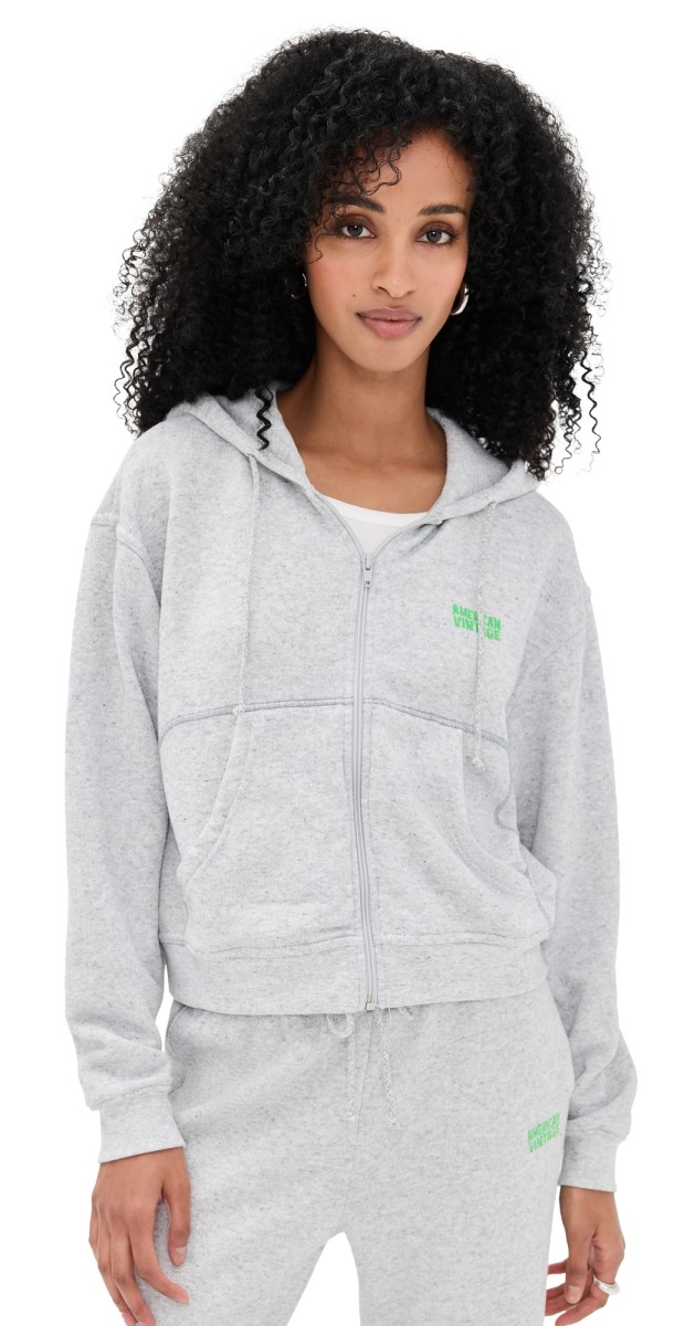 American Vintage Evona Sweatshirt Gris Clair Chine