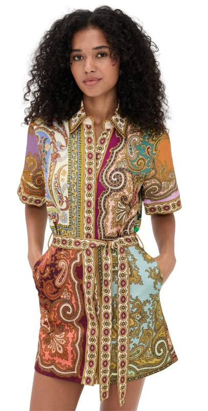 ALÉMAIS Clemenza Spliced Mini Dress Multi