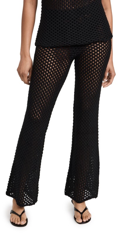 MINKPINK Gayla Crochet Pants Black