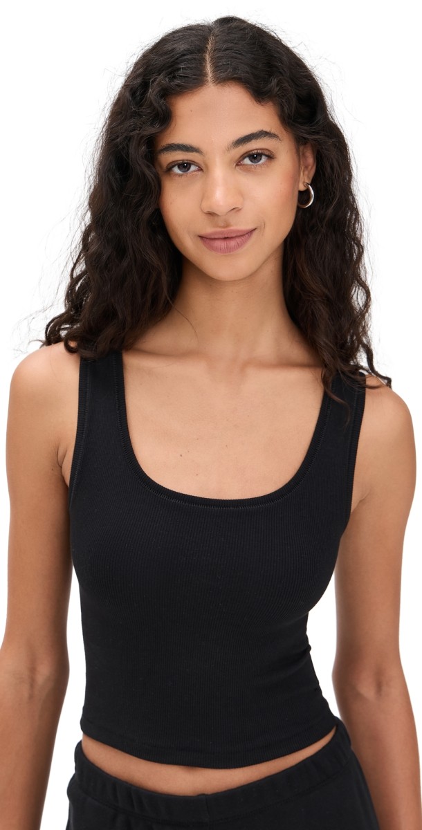 Éterne Square Neck Tank Black