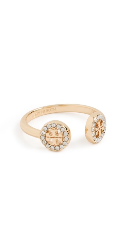Tory Burch Miller Pave Open Ring Tory Gold / Crystal