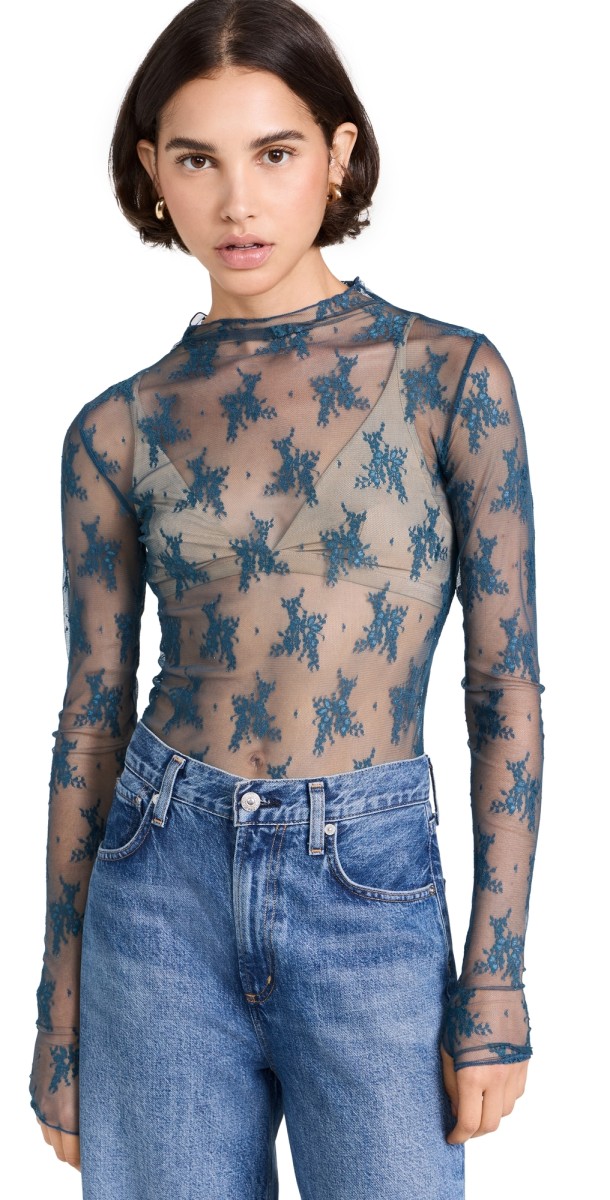 Free People Lady Lux Layering Top Night Swim