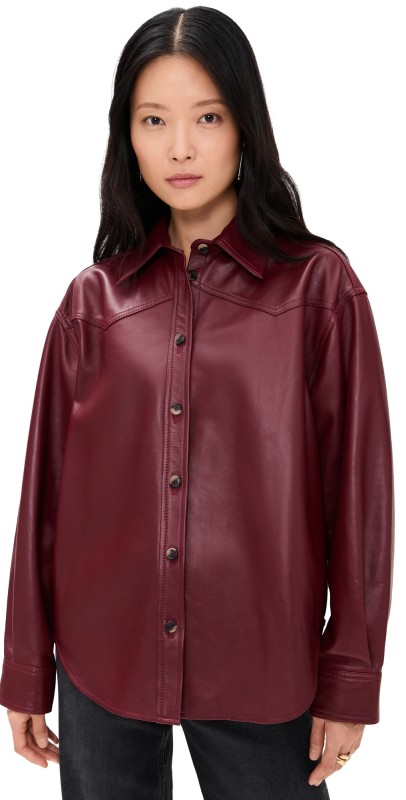 HAIKURE Belty Leather Jacket Chocolate