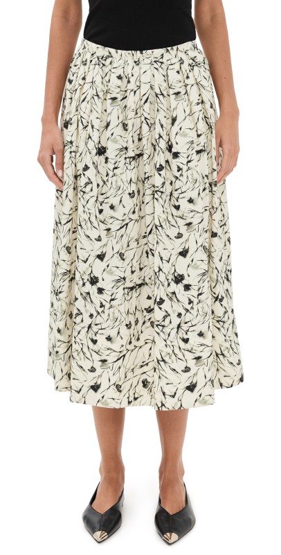 Proenza Schouler White Label Austin Skirt Light Butter/Black