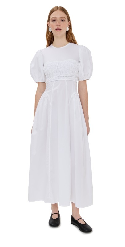 Cecilie Bahnsen Clementine Dress White