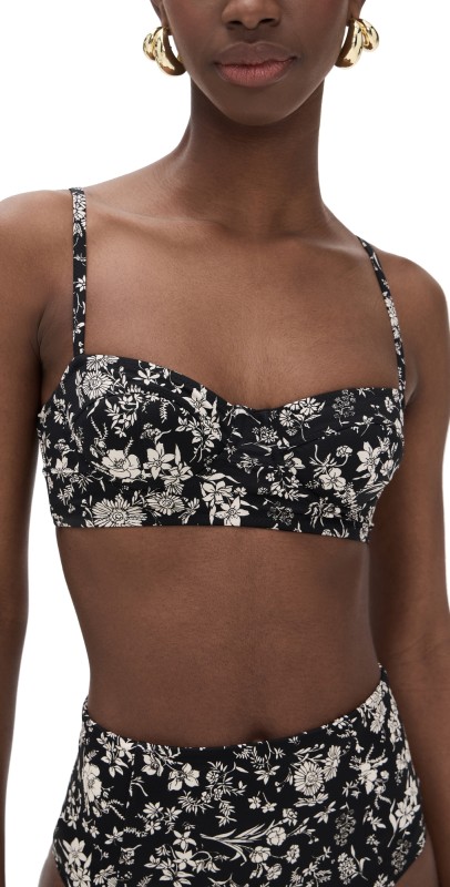 Ulla Johnson Zahara Bra Cup Bikini Top Midnight Bloom