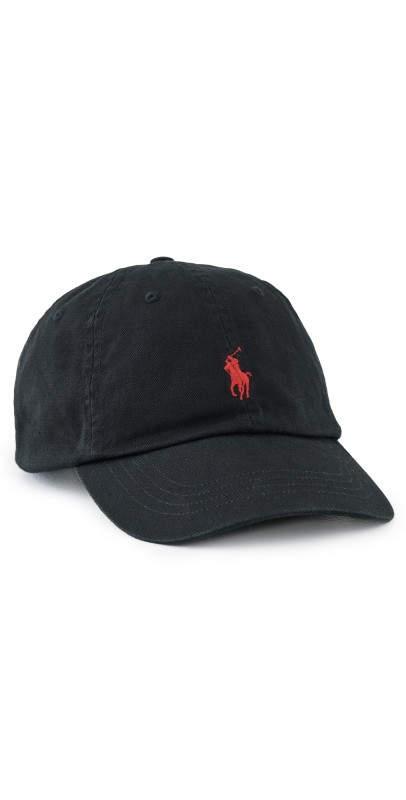 Polo Ralph Lauren Chino Sport Cap RL Black/RL2000 Red