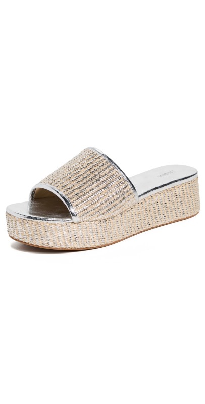 L'AGENCE Inaya Sandals Silver