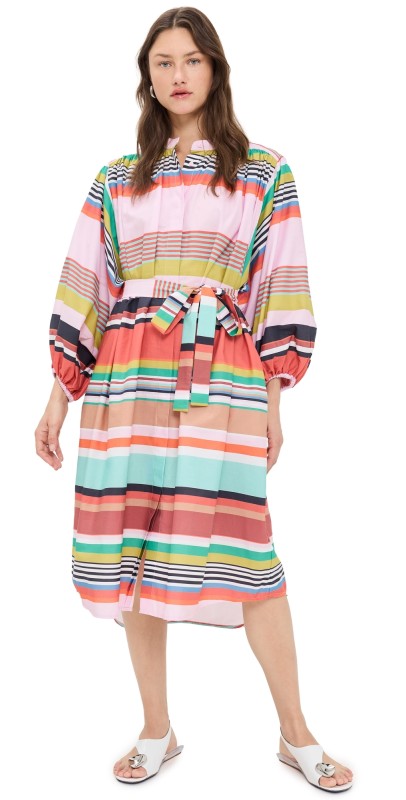 ESSENTIEL ANTWERP Hoklahoma Oversized Minidress Combo1 Tutu Turquoise