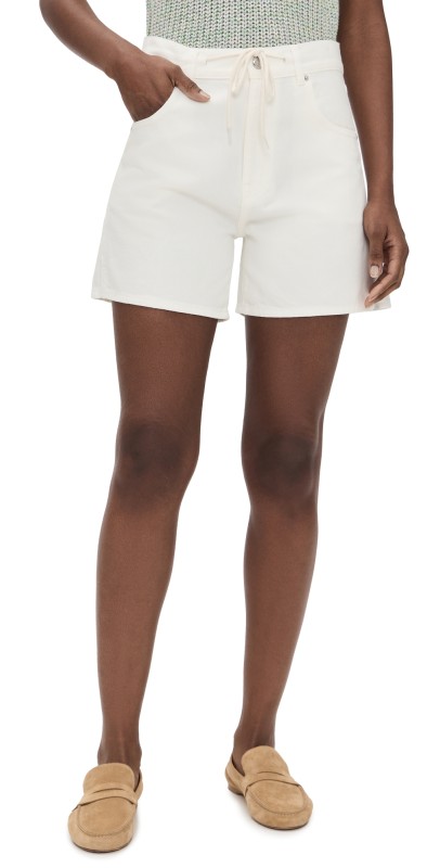 Madewell Drawstring Jean Short in Tile White Tile White
