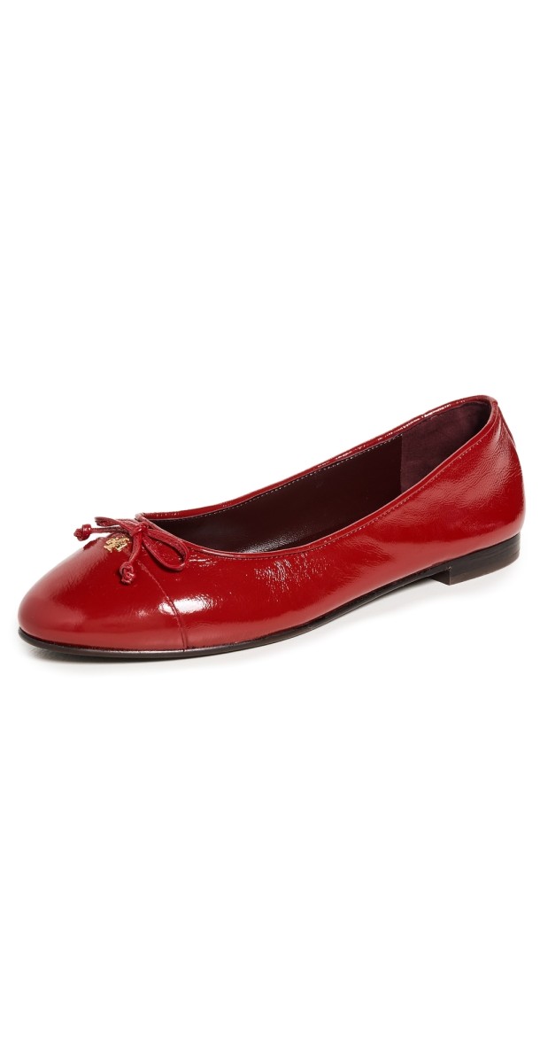 Tory Burch Cap Toe Ballet Flats Brick Lane