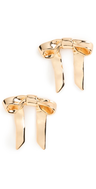 LELET NY Mary Jane Bow Earrings Gold