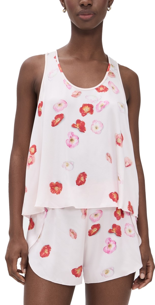 Lunya Washable Silk Tulip Back Set Lucid Poppy Large