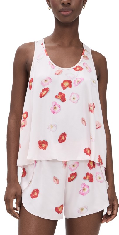 Lunya Washable Silk Tulip Back Set Lucid Poppy Large